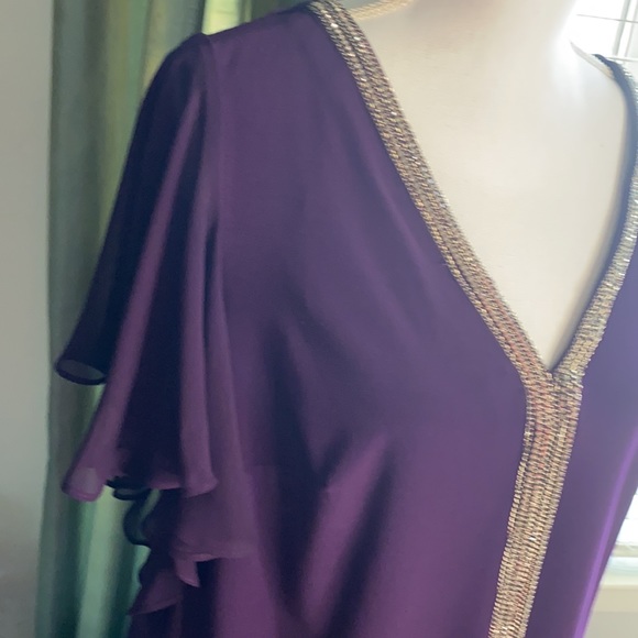 🎉Sale🎉 NWOT- Beautiful Purple Slip-on Evening Dress - Picture 4 of 8